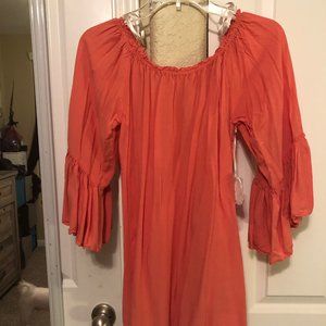 coral tunic